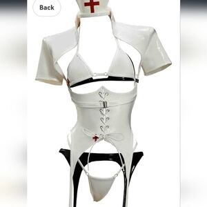 Mobbunny Nurse Cosplay PVC Outfit Small